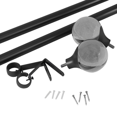 Umbra Umbra Orba Matte Black Curtain Rod 36 in. L X 72 in. L 1018340-038